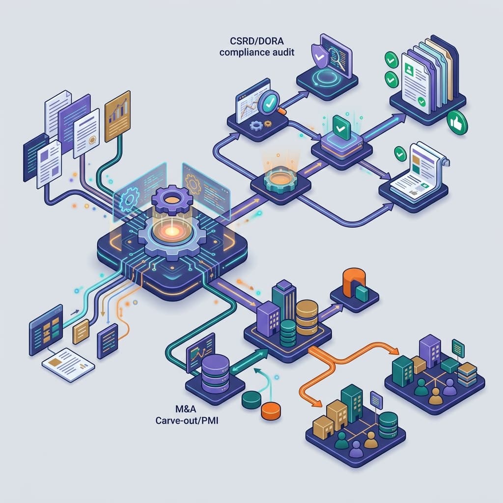 Juno Use Cases: CSRD, DORA, Carve-out and post-merger integration
